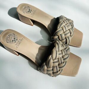 Vince Camuto Beige Braided Women's Sandals